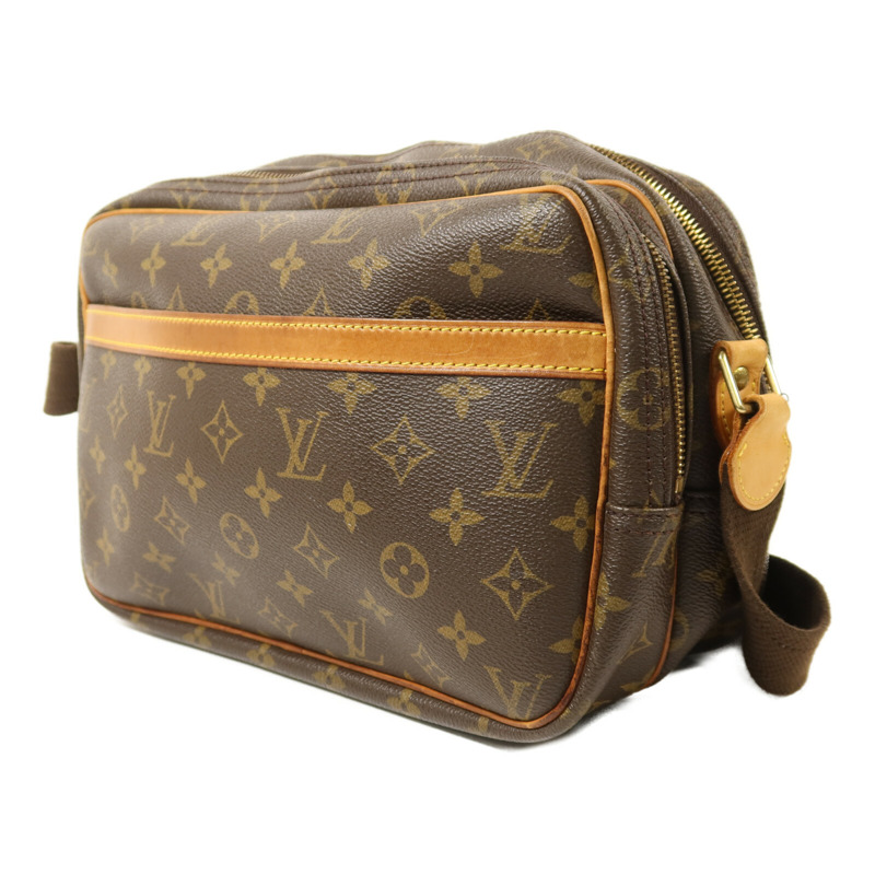 LOUIS VUITTON Monogram Reporter PM金扣肩背袋-1