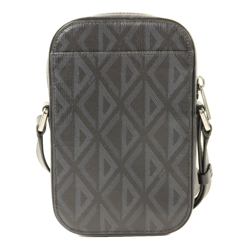 Dior 塗層帆布CD Diamond銀扣肩背袋-1