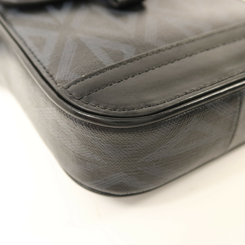 Dior 塗層帆布CD Diamond銀扣肩背袋-9