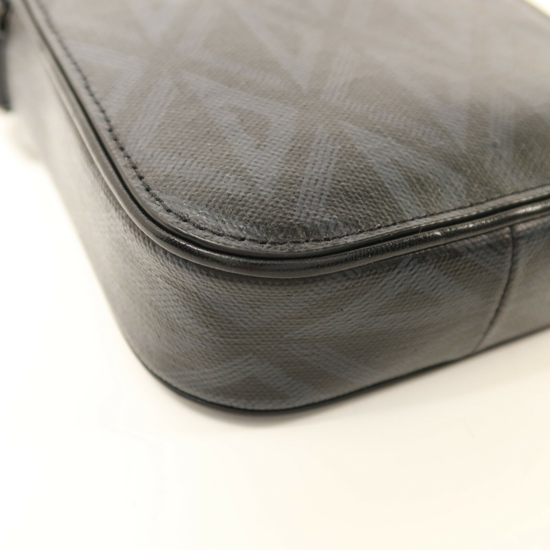 Dior 塗層帆布CD Diamond銀扣肩背袋-11