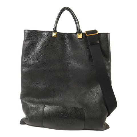 Valentino 牛皮皮革2 Way Shoulder金扣手挽肩背兩用袋