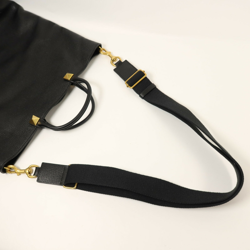 Valentino 牛皮皮革2 Way Shoulder金扣手挽肩背兩用袋-6