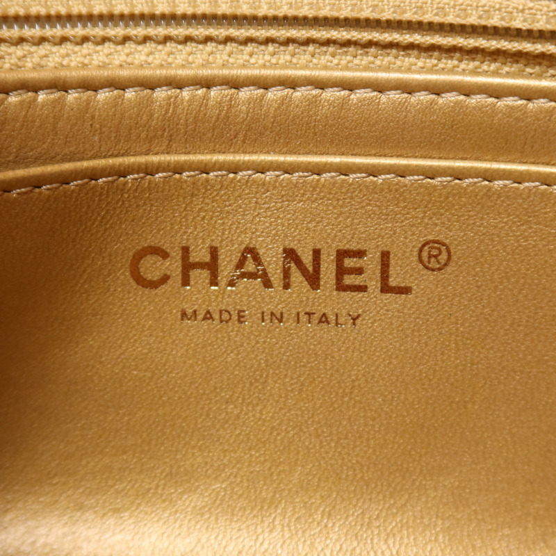 CHANEL 羊皮皮革Mini Classic 20金扣鏈帶肩背袋-5