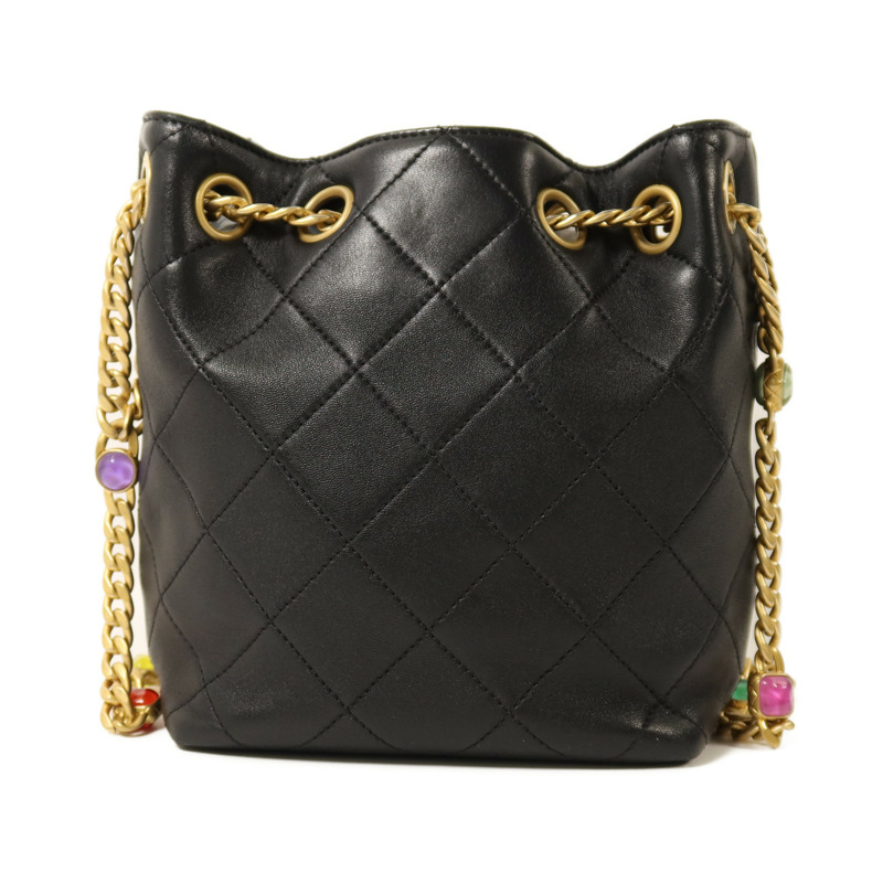 CHANEL 牛皮皮革Chain Shoulder金扣鏈帶肩背袋-1