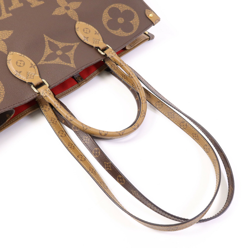 LOUIS VUITTON Monogram Giant OnTheGo GM金扣手挽肩背兩用袋-8