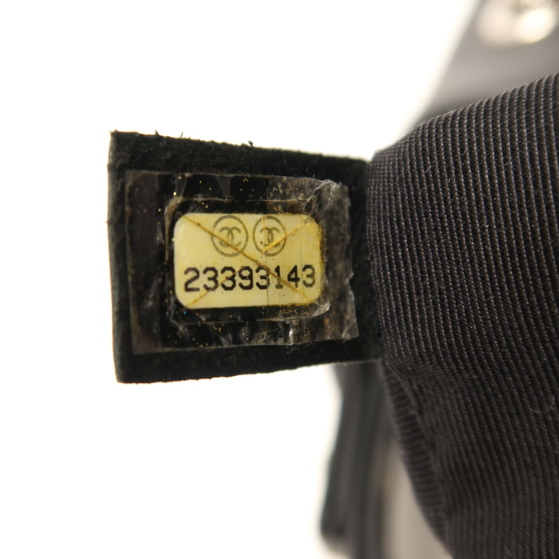 CHANEL 羊皮皮革Chain Shoulder銀扣鏈帶手挽肩背兩用袋-6