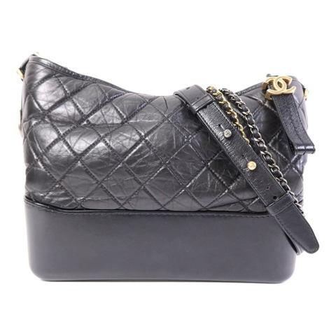 CHANEL 牛皮皮革Gabrielle Medium鏈帶肩背袋