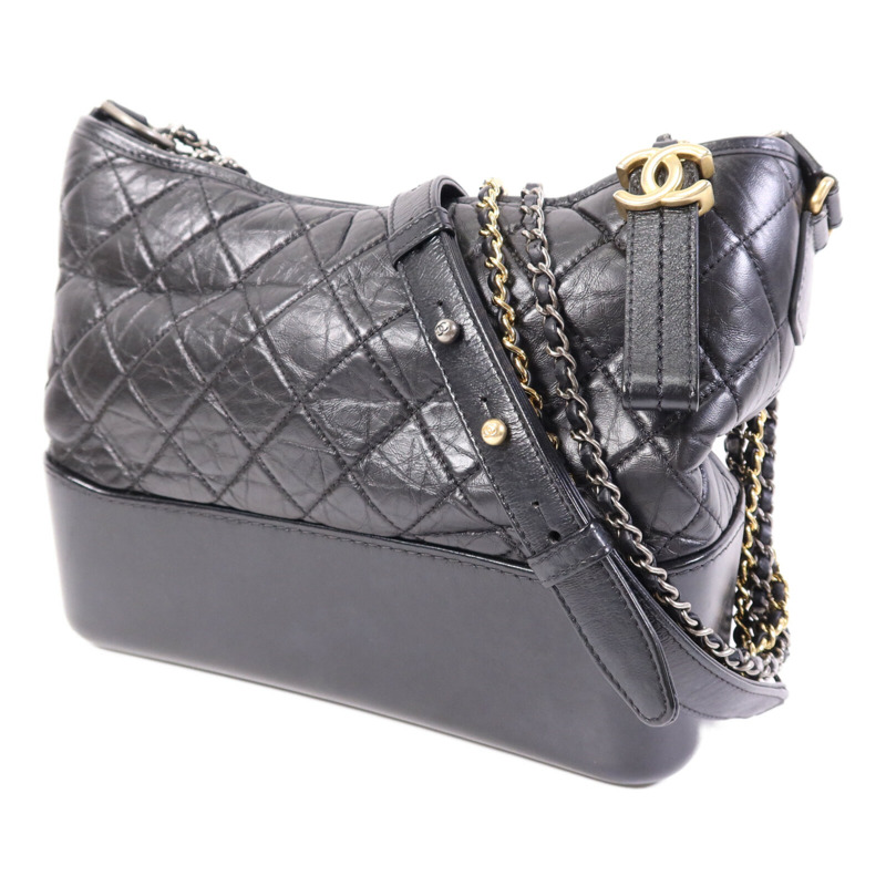 CHANEL 牛皮皮革Gabrielle Medium鏈帶肩背袋-2