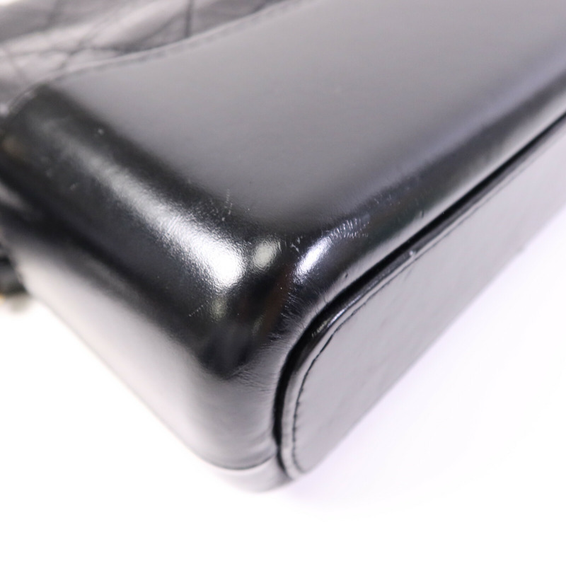 CHANEL 牛皮皮革Gabrielle Medium鏈帶肩背袋-7