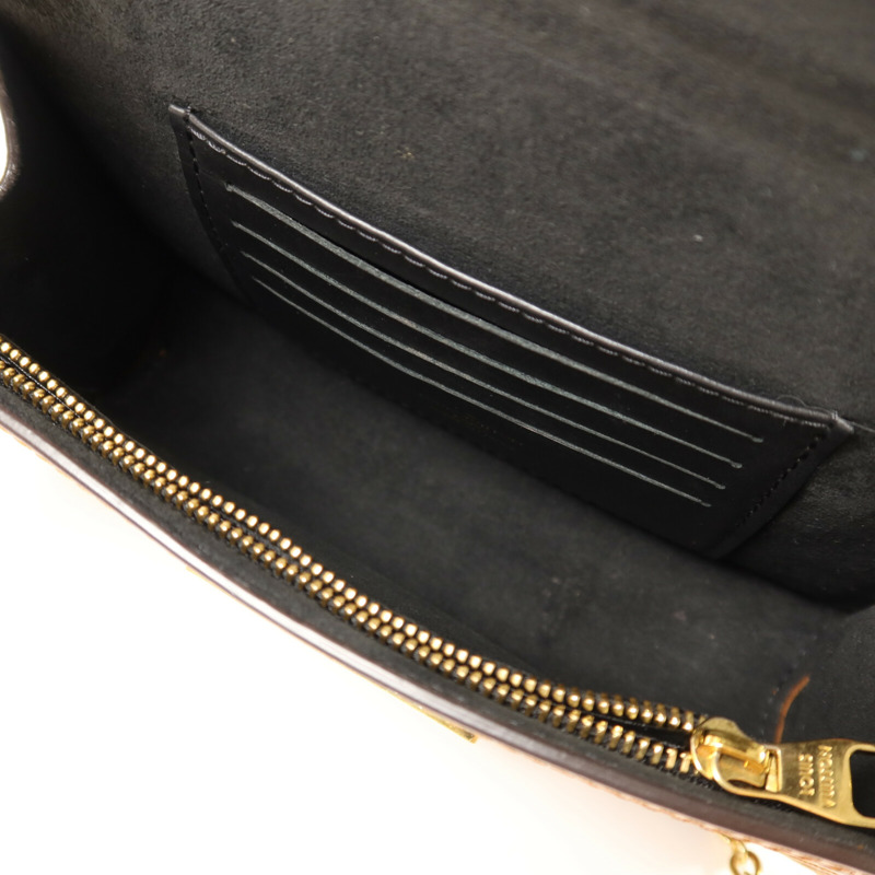 LOUIS VUITTON Monogram Reverse Dauphine金扣鏈帶肩背袋-4