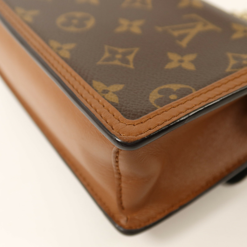 LOUIS VUITTON Monogram Reverse Dauphine金扣鏈帶肩背袋-11