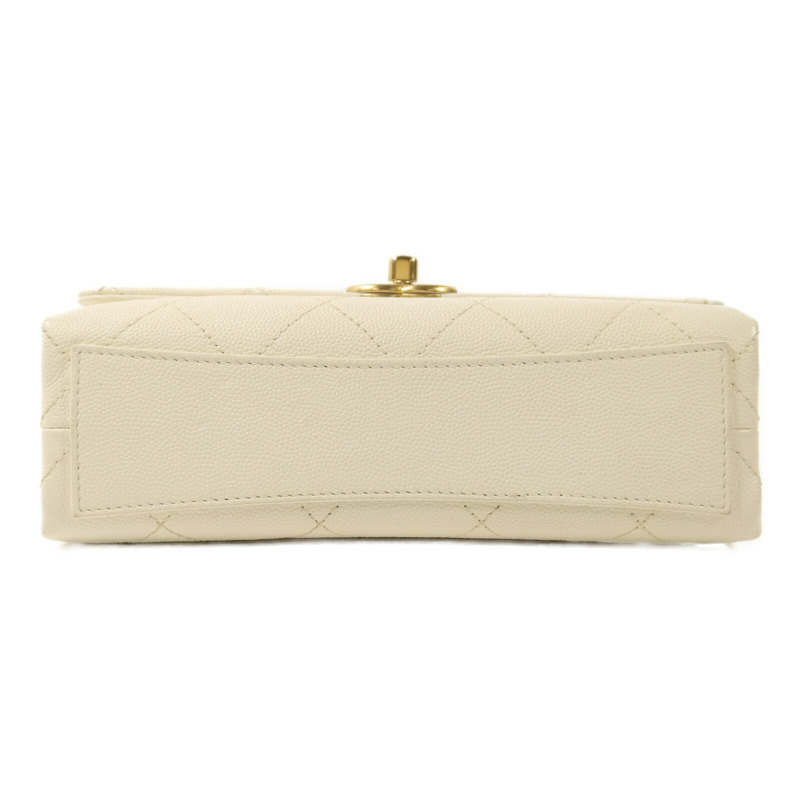 CHANEL 牛皮皮革Chain Shoulder金扣鏈帶手挽肩背兩用袋-3