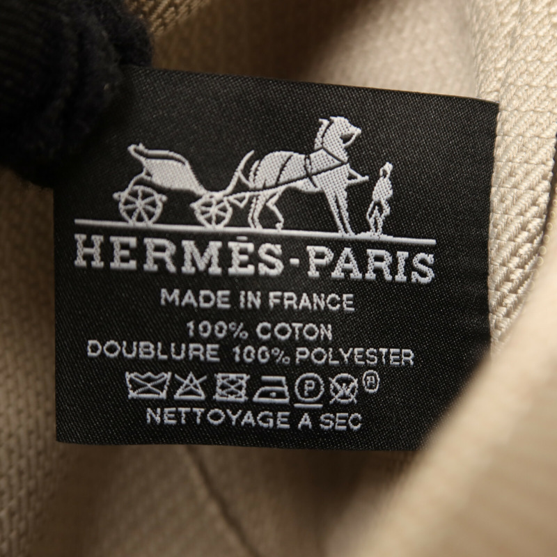 HERMES 帆布Bride A Brac PM銀扣手挽袋-5