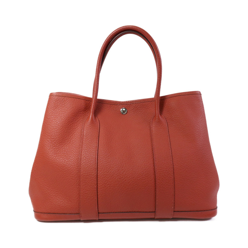 HERMES Negonda皮革Garden Party PM銀扣手挽袋sanguine-1