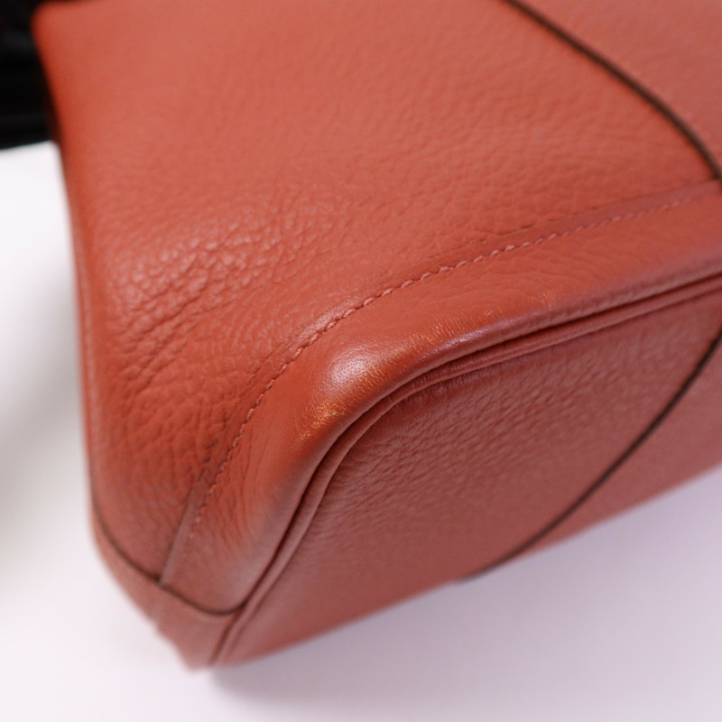 HERMES Negonda皮革Garden Party PM銀扣手挽袋sanguine-5