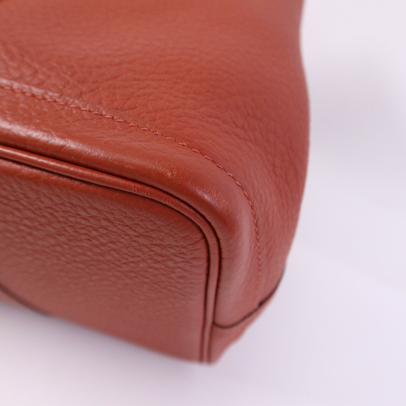 HERMES Negonda皮革Garden Party PM銀扣手挽袋sanguine-6