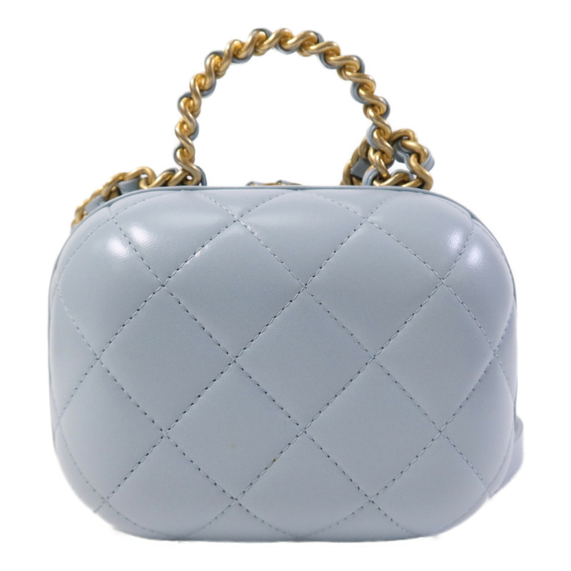 CHANEL 羊皮皮革CC Bubble Vanity金扣鏈帶肩背袋-1