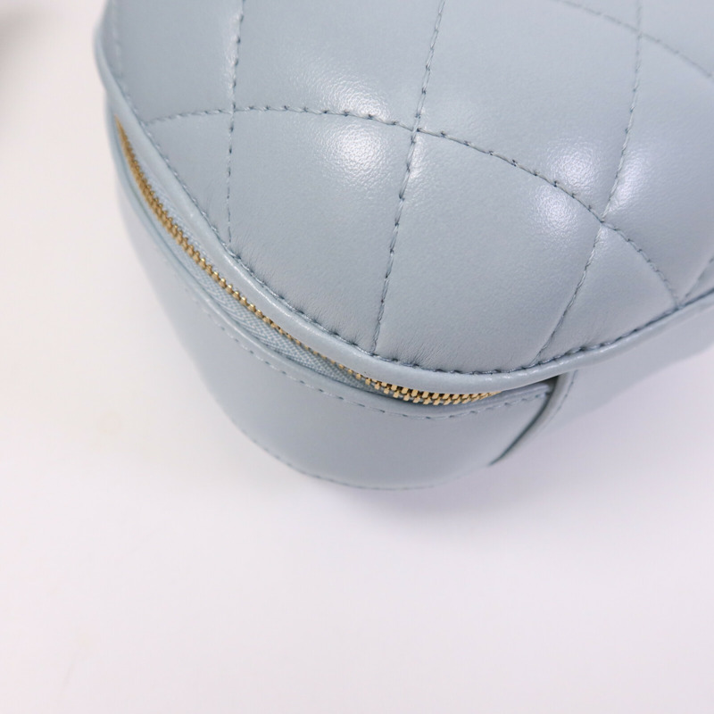 CHANEL 羊皮皮革CC Bubble Vanity金扣鏈帶肩背袋-5