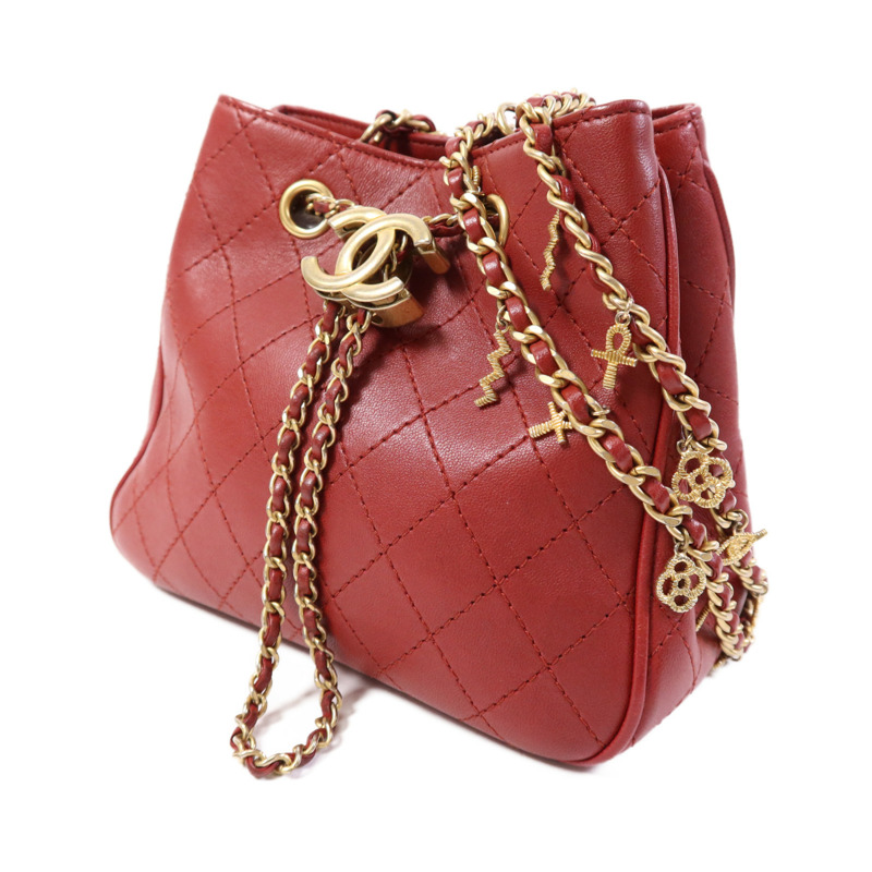 CHANEL 牛皮皮革Egyptian Amulet金扣鏈帶肩背袋-2