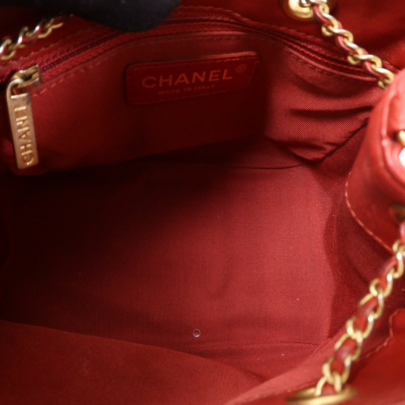 CHANEL 牛皮皮革Egyptian Amulet金扣鏈帶肩背袋-9