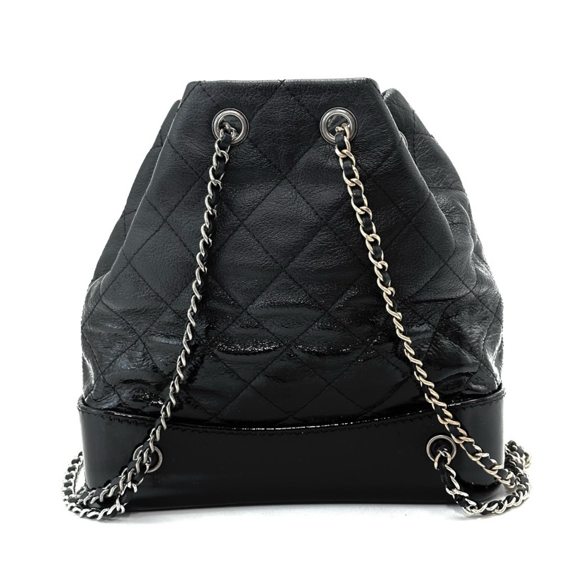 CHANEL香奈兒漸變黑色流浪雙肩包小號-1