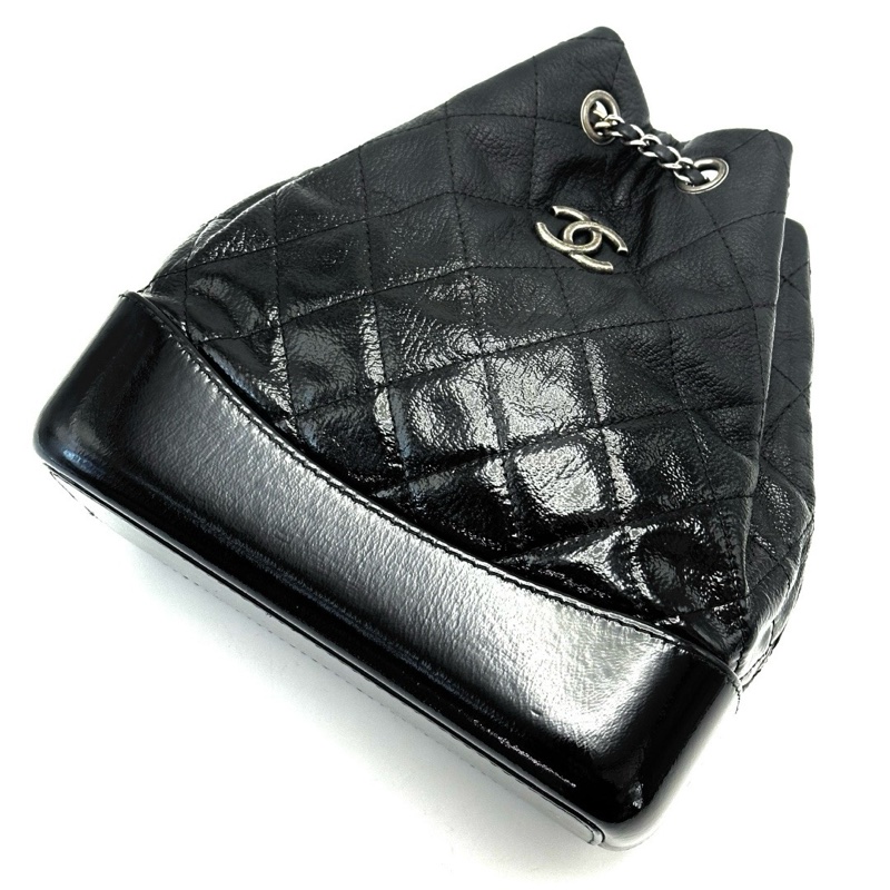 CHANEL香奈兒漸變黑色流浪雙肩包小號-3