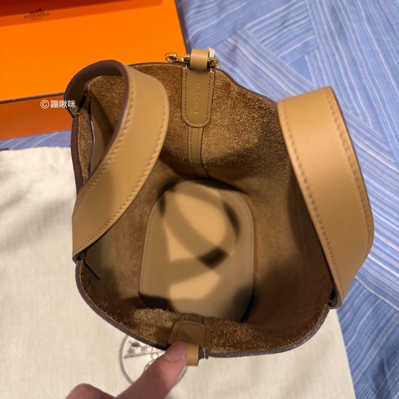 Hermes in the loop 18 餅乾色 豬鼻菜籃子 送Twilly 全新閑置品 全配-27