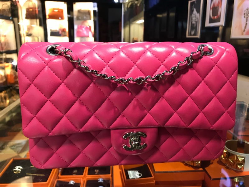 香奈兒 經典双蓋真皮中号手袋-3