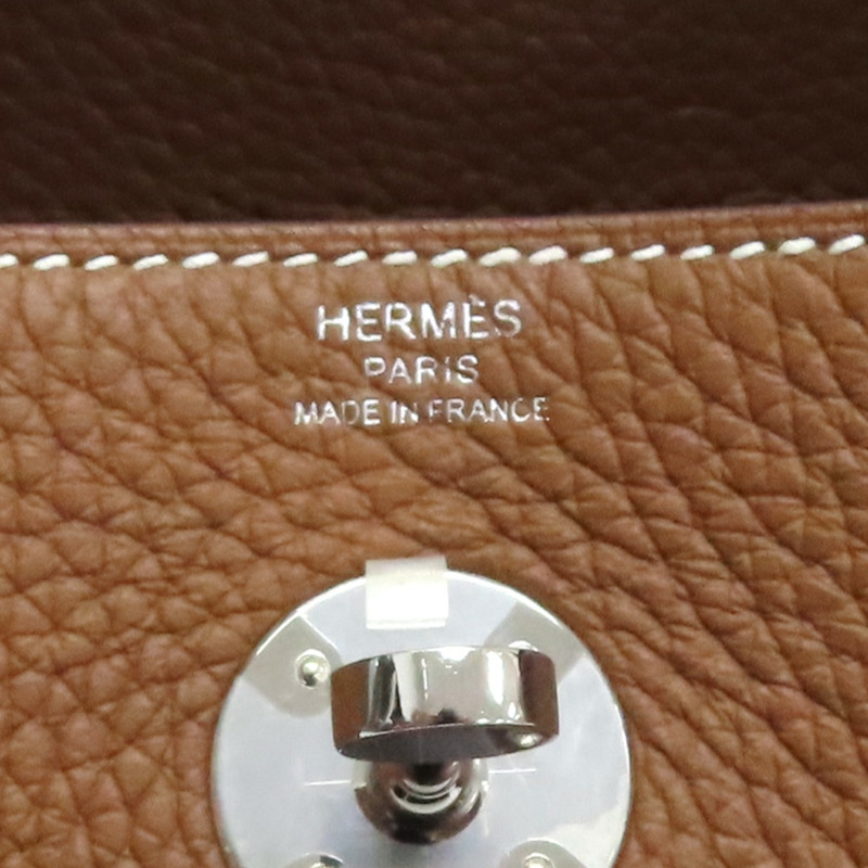 金棕色 Taurillon牛皮 Lindy 26 肩背包 B刻 銀扣【HERMES 愛馬仕】 H073428CK37-5