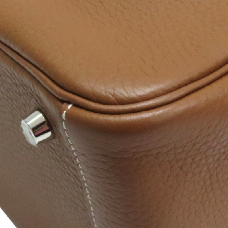 金棕色 Taurillon牛皮 Lindy 26 肩背包 B刻 銀扣【HERMES 愛馬仕】 H073428CK37-8