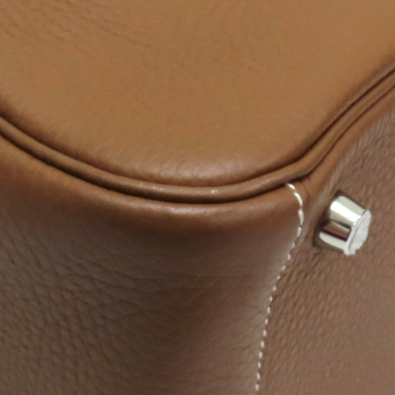 金棕色 Taurillon牛皮 Lindy 26 肩背包 B刻 銀扣【HERMES 愛馬仕】 H073428CK37-9