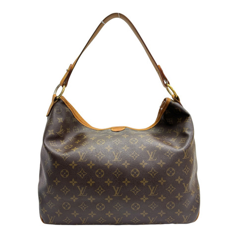 棕色 原花帆布 Delightful MM 肩背包【LOUIS VUITTON LV 路易威登】 M50156