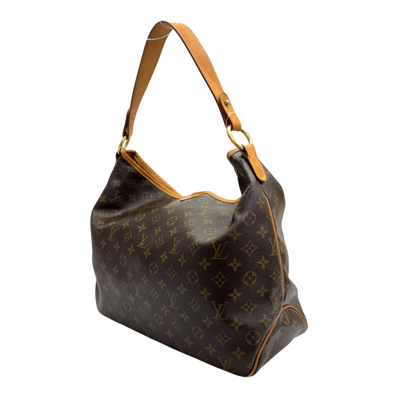 棕色 原花帆布 Delightful MM 肩背包【LOUIS VUITTON LV 路易威登】 M50156-1