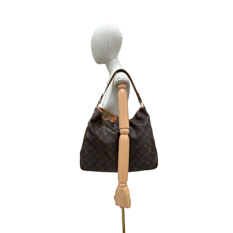 棕色 原花帆布 Delightful MM 肩背包【LOUIS VUITTON LV 路易威登】 M50156-8