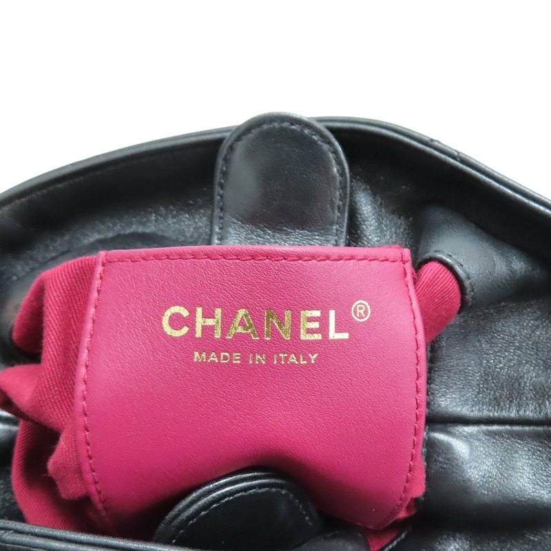 黑色 羊皮 金幣水桶包 肩背包【CHANEL 香奈兒】 AS4002-5