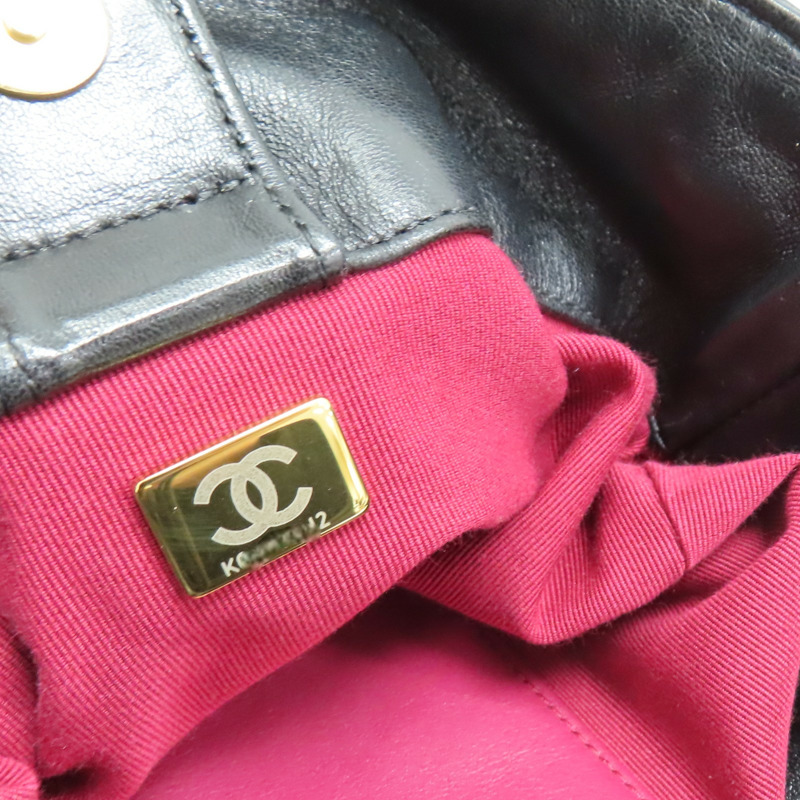 黑色 羊皮 金幣水桶包 肩背包【CHANEL 香奈兒】 AS4002-6