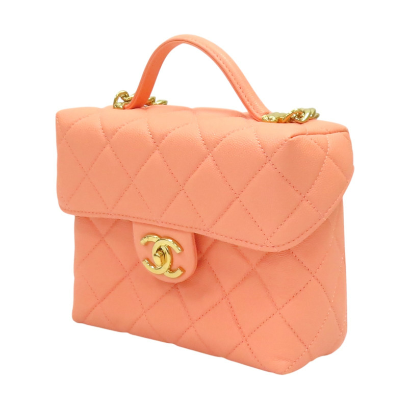 粉色 牛皮 鏈條 化妝包 肩背包【CHANEL 香奈兒】 AS3729-2