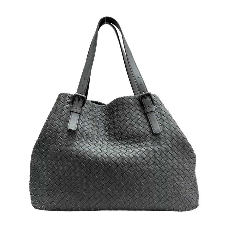 灰色 羊皮編織 Cesta 手提包【BOTTEGA VENETA BV 寶緹嘉】 272154-2