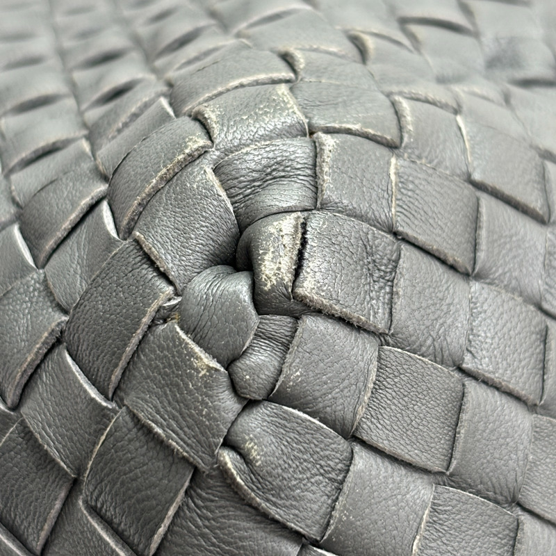 灰色 羊皮編織 Cesta 手提包【BOTTEGA VENETA BV 寶緹嘉】 272154-11