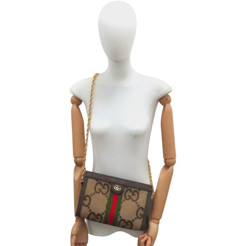 棕色 Jumbo GG 帆布 Ophidia 肩背包【GUCCI 古馳】 503877-7