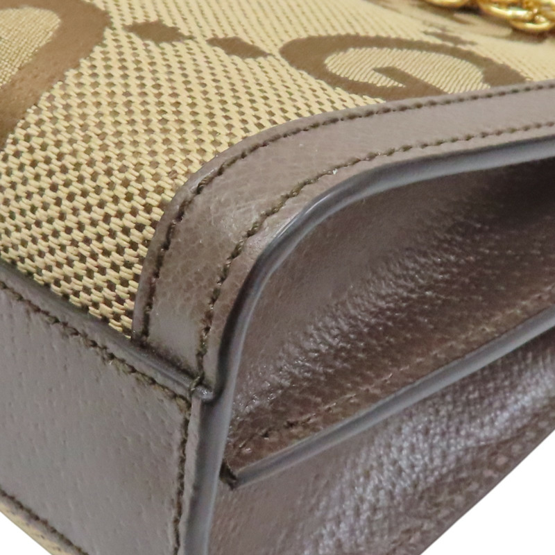 棕色 Jumbo GG 帆布 Ophidia 肩背包【GUCCI 古馳】 503877-10