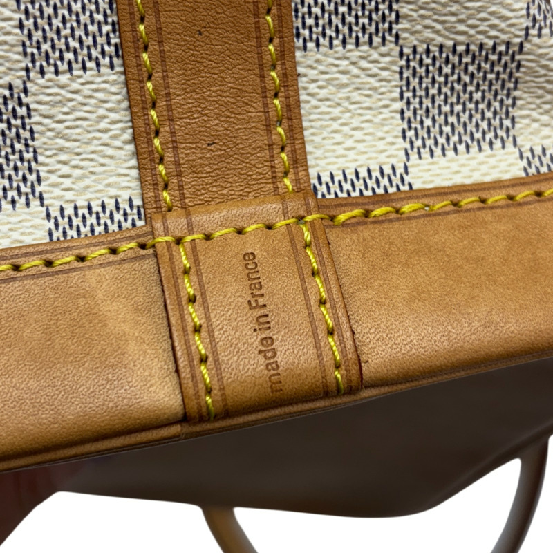 白棋盤格帆布 Noe BB 水桶包【LOUIS VUITTON LV 路易威登】 N40594-5