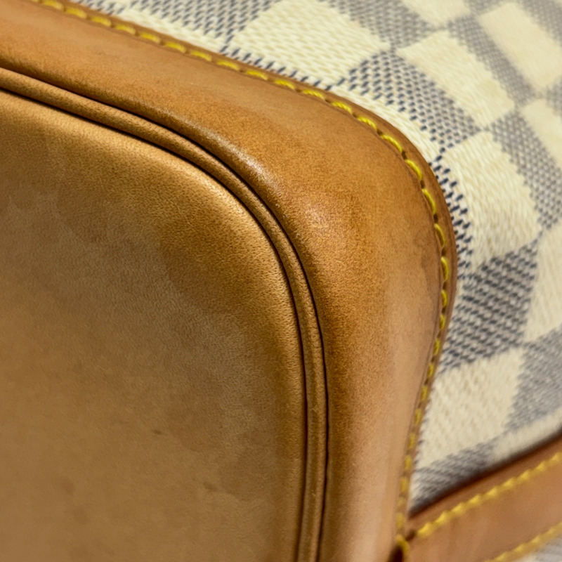 白棋盤格帆布 Noe BB 水桶包【LOUIS VUITTON LV 路易威登】 N40594-8