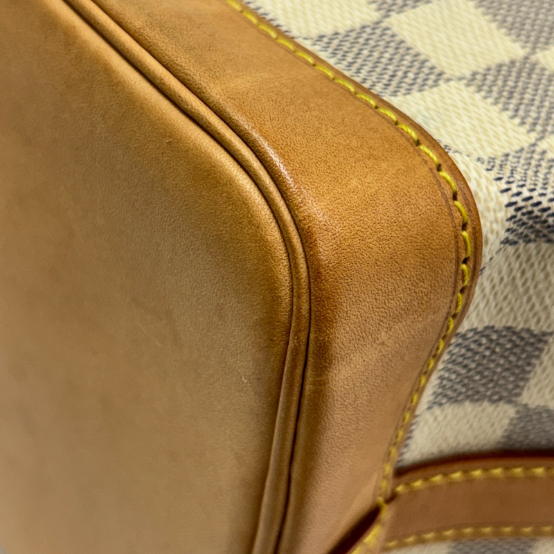 白棋盤格帆布 Noe BB 水桶包【LOUIS VUITTON LV 路易威登】 N40594-10