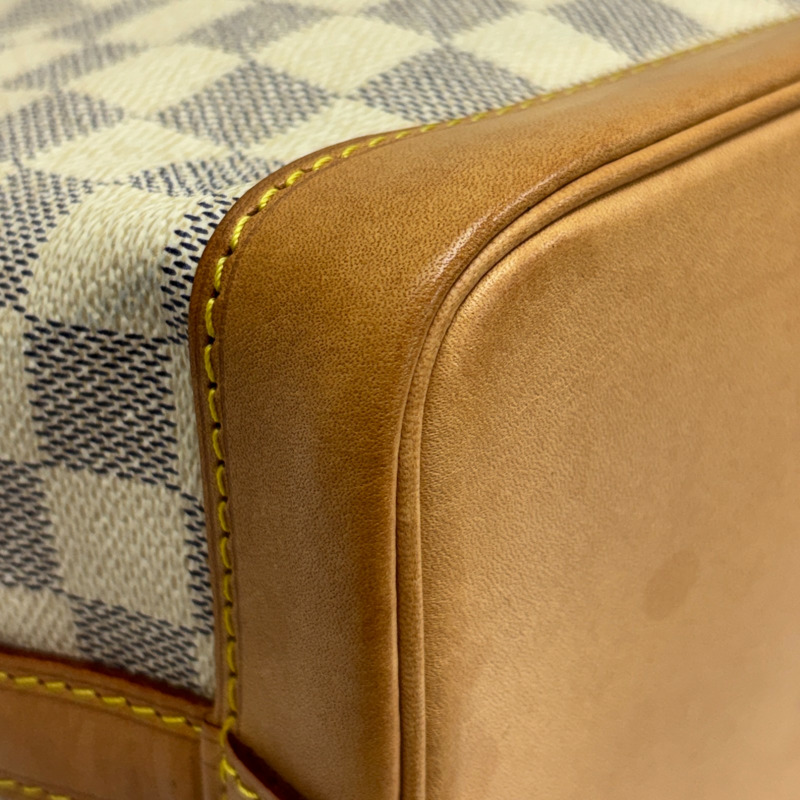 白棋盤格帆布 Noe BB 水桶包【LOUIS VUITTON LV 路易威登】 N40594-11