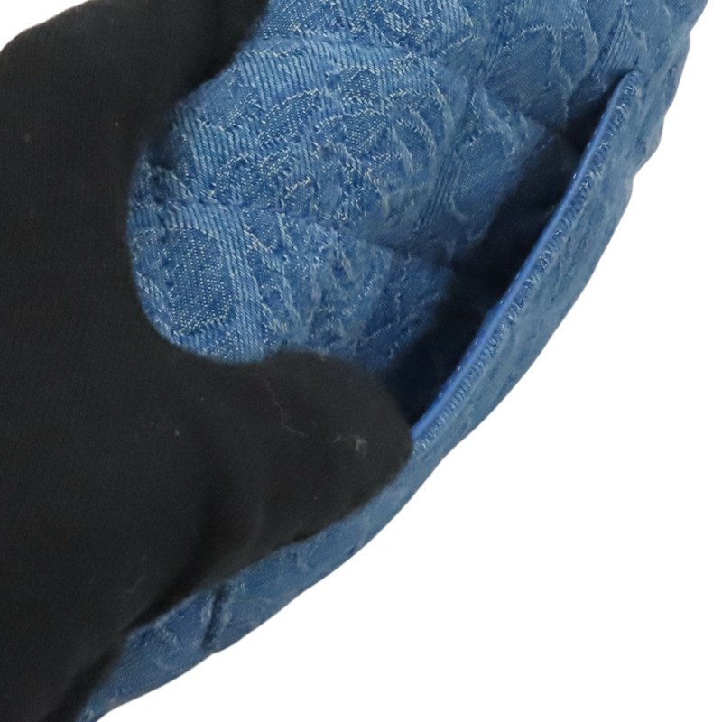 藍色 山茶花 牛仔布 Sweetheart 翻蓋包 肩背包【CHANEL 香奈兒】 AS3829-5