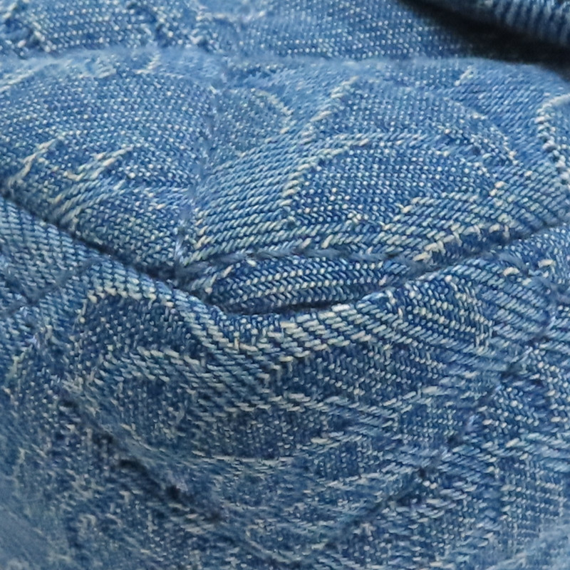 藍色 山茶花 牛仔布 Sweetheart 翻蓋包 肩背包【CHANEL 香奈兒】 AS3829-10