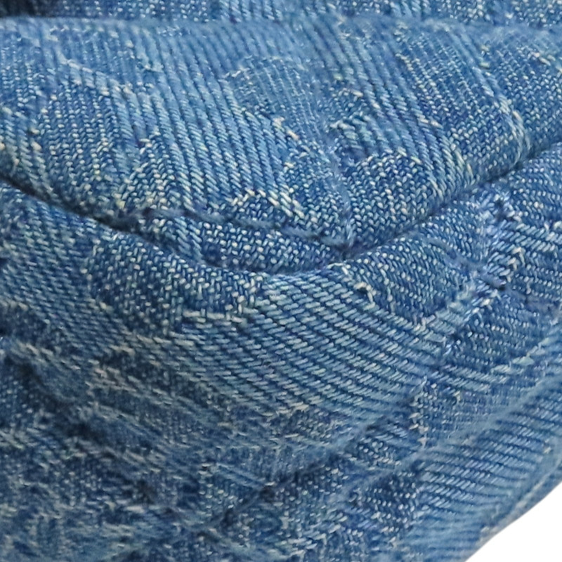 藍色 山茶花 牛仔布 Sweetheart 翻蓋包 肩背包【CHANEL 香奈兒】 AS3829-11