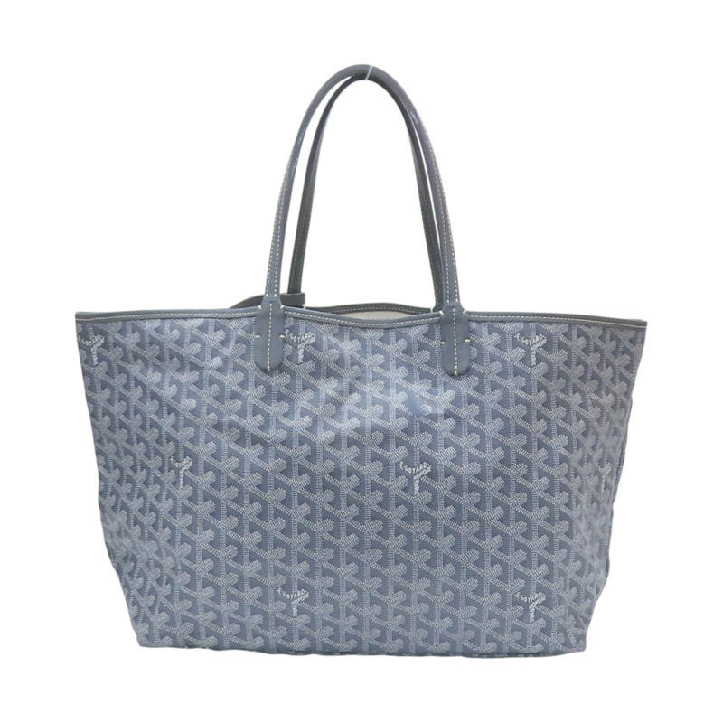 灰色 Goyardine帆布 Saint Louis PM 肩背包 有筆跡【GOYARD 高雅德】 STLOUIPMLTY-1