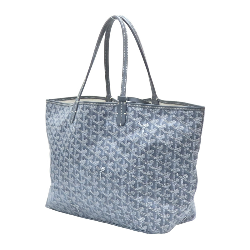 灰色 Goyardine帆布 Saint Louis PM 肩背包 有筆跡【GOYARD 高雅德】 STLOUIPMLTY-2